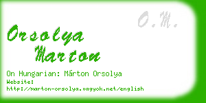 orsolya marton business card