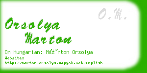 orsolya marton business card